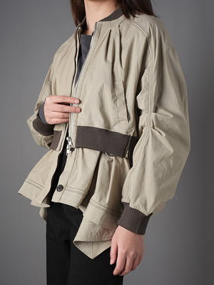 Spring Jacket Women Zipper Irregular