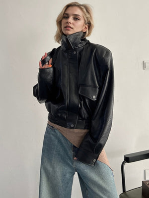 Spring Women Jacket Fashion PU Leather