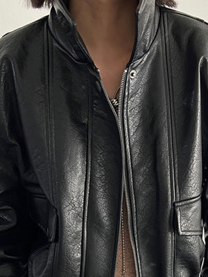 Spring Women Jacket Fashion PU Leather