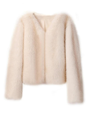 Spring Women Jacket Imitation Fox Fur
