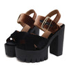 Square Heels Female Shoes Y2K