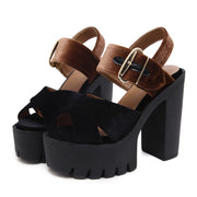 Zapatos de tacón cuadrado para mujer estilo Y2K