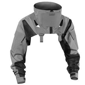 Stand collar techwear vest in camo, grey, white or black