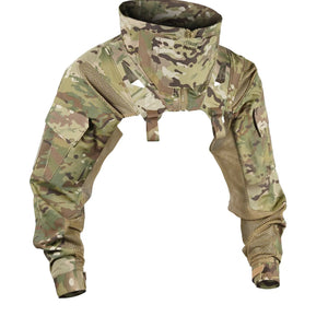 Techwear bodywarmer met opstaande kraag in camo, grijs, wit of zwart