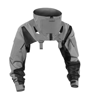 Stand collar techwear vest in camo, grey, white or black