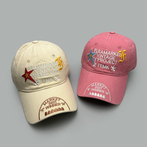 Star Embroidery Y2K Caps