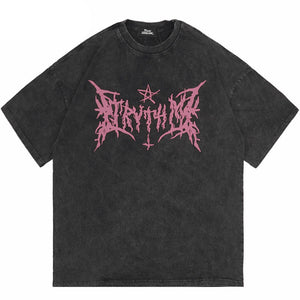 Star Print Y2K Baggy T Shirts
