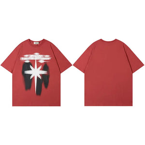 Star Shadow Graphic Y2K T Shirt