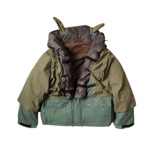 Stitched Cotton Cyberpunk Jacket