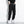 Straight Leg Black Cargo Pants i svart stil 1, framifrån med en svart sweatshirt, lårfickor och en dragkedjedetalj