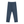 Blue athletic pants laid flat from the back, showing the straight ankle length legs and plain seat