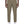 Khaki straight leg athletic pants worn front view on a white background, ankle length hem over white socks
