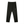 Black Straight Leg Gym Sweatpants laid flat, front view with the wide elastic waistband and small thigh logo