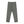 Gray athletic pants laid flat seen from the back, showing the straight leg cut down to the open hem