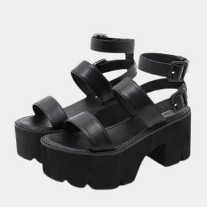 Strappy Chunky Heeled Sandals