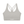 Light gray colourway laid flat from the front, scoop neck and thin straps rising to the shoulders