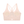 Back of the light pink sports bra laid flat, star cross straps and the pads visible inside the cups