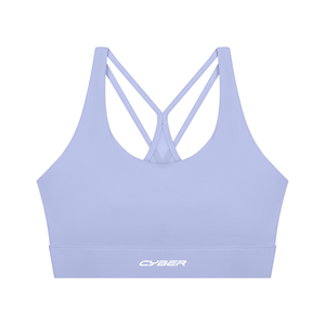 Lavender colourway laid flat from the front, a smooth scoop neck over the wide elastic band