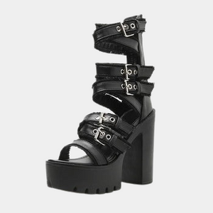 Strappy Sandals Chunky Heel