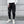 Street Punk Style Vibrant Black Pant