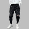 Street Punk Style Vibrant Black Pant
