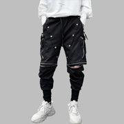 Street-Punk-Style Hose in leuchtendem Schwarz