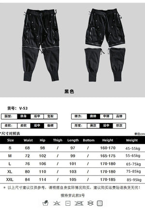 Street Punk Style Vibrant Black Pant