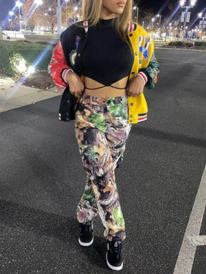 Street Y2K Camo Cargo Pants
