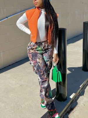 Street Y2K Camo Cargo Pants