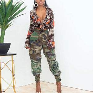 Streetwear Camo Cargo Pants