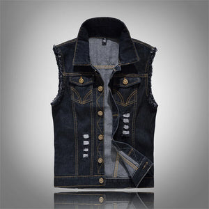 Streetwear Denim Utility Vest