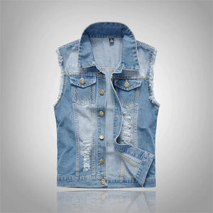 Streetwear Denim Utility Vest