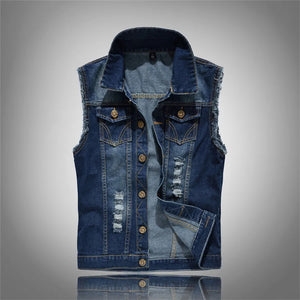 Streetwear Denim Utility Vest