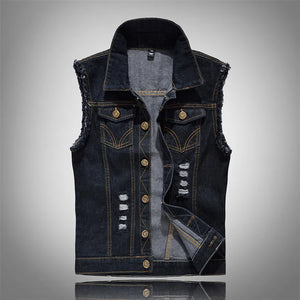 Streetwear Denim Utility Vest