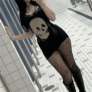 Streetwear Goth Skull Dress