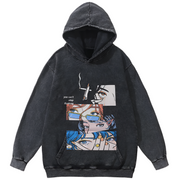 Sweat à capuche surdimensionné Streetwear Y2K