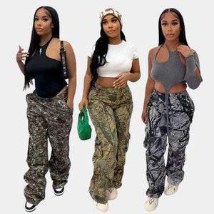 Streetwear Y2K Camo Cargo Pants