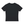 Black training t-shirt laid flat from the back, plain dark back and short set-in sleeves