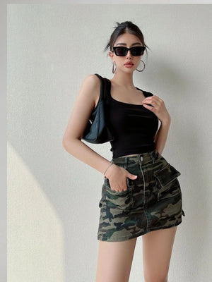 Stretchy Cargo Skirt