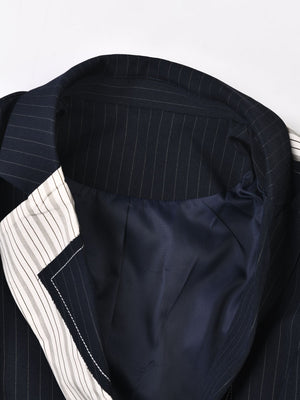 Striped Asymmetry Women Jacket Spring
