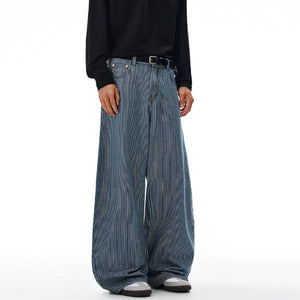 Striped Design Y2K Jeans