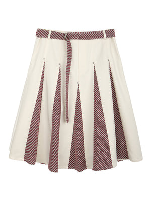 Striped Patchwork Y2K Skirt