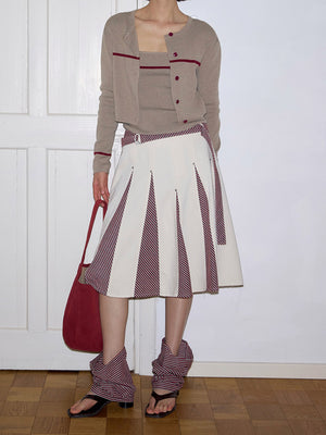 Striped Patchwork Y2K Skirt