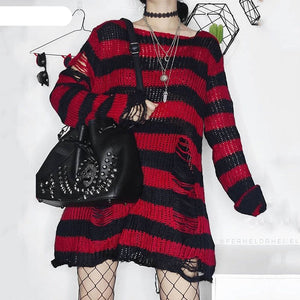 Striped Y2K Streetwear Top