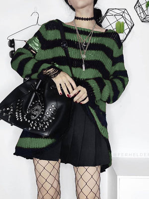 Striped Y2K Streetwear Top