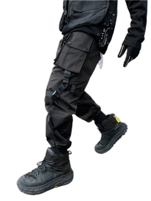 Style Cargo Cyberpunk Pants - product view on white background