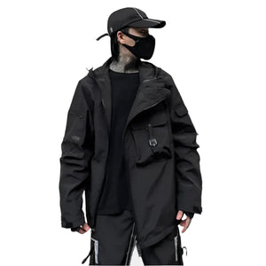 Stylish Black Long Jacket for Female | CYBER TECHWEAR®