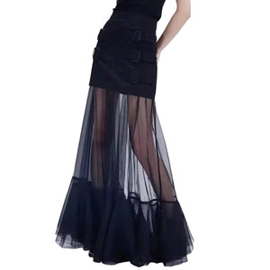 Stylish Black Skirt Goth