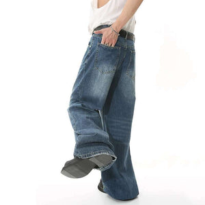 Stylish Metal Ring Design Y2K Jeans