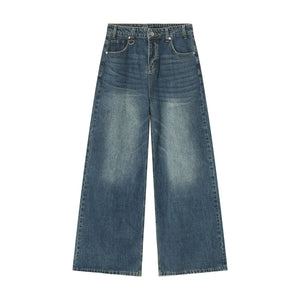 Stylish Metal Ring Design Y2K Jeans